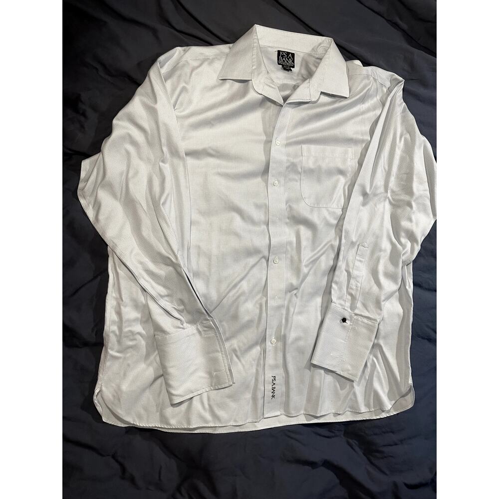 Jos A Bank Signature Collection Green Check Size 17½-35